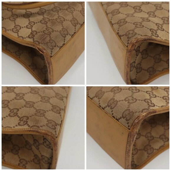 GUCCI GG Canvas Jackie Shoulder Bag Beige Gold 002 1073 3444 Auth 119187 - Picture 14 of 16